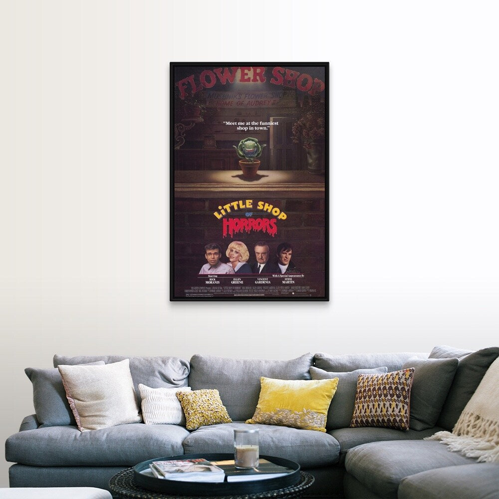 "Little Shop of Horrors (1986)" Black Float Frame Canvas Art