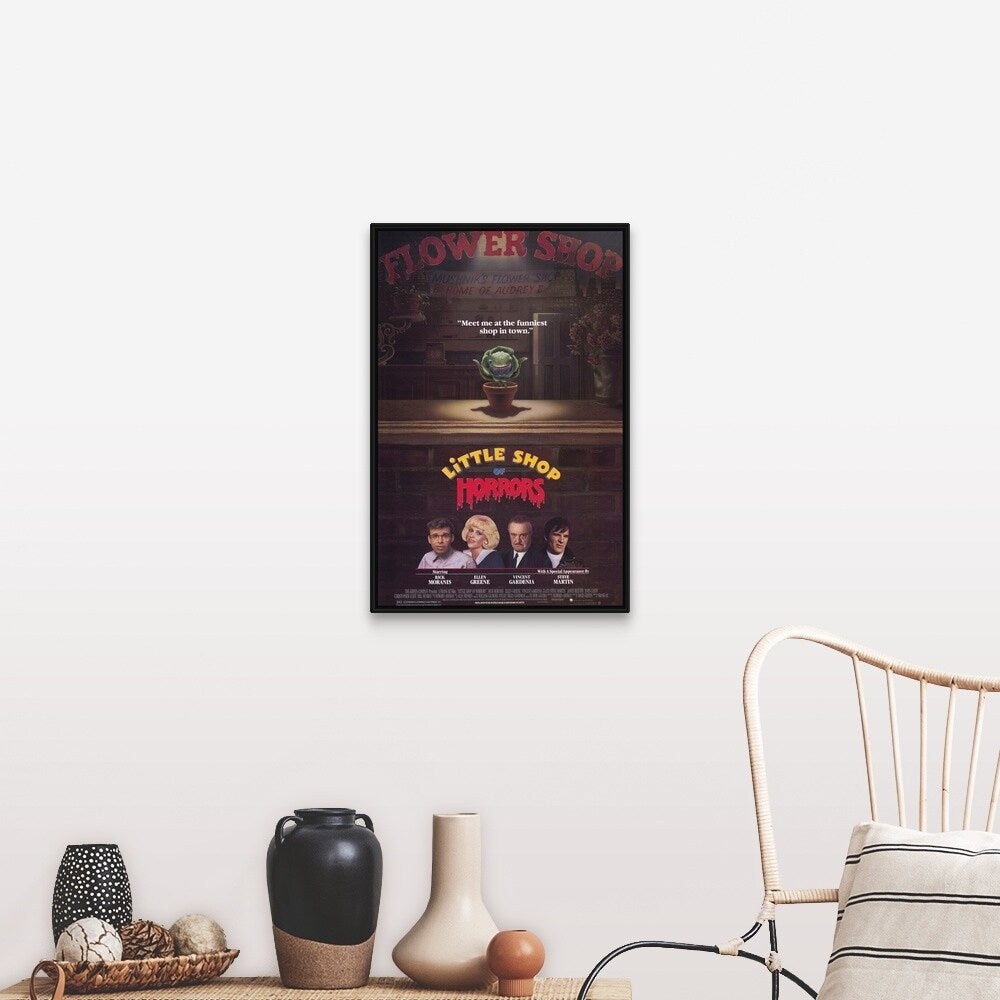"Little Shop of Horrors (1986)" Black Float Frame Canvas Art