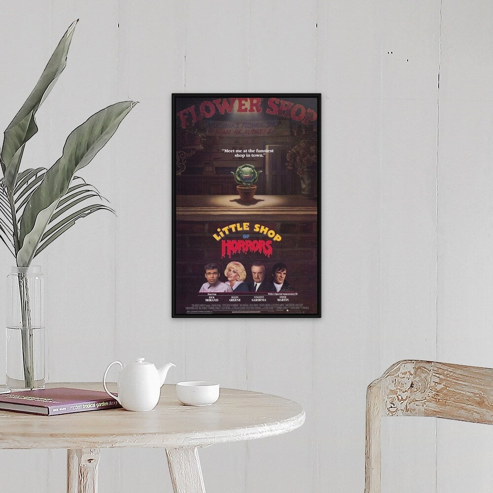 "Little Shop of Horrors (1986)" Black Float Frame Canvas Art
