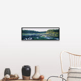 "Marsh Footbridge Cape Cod MA" Black Float Frame Canvas Art