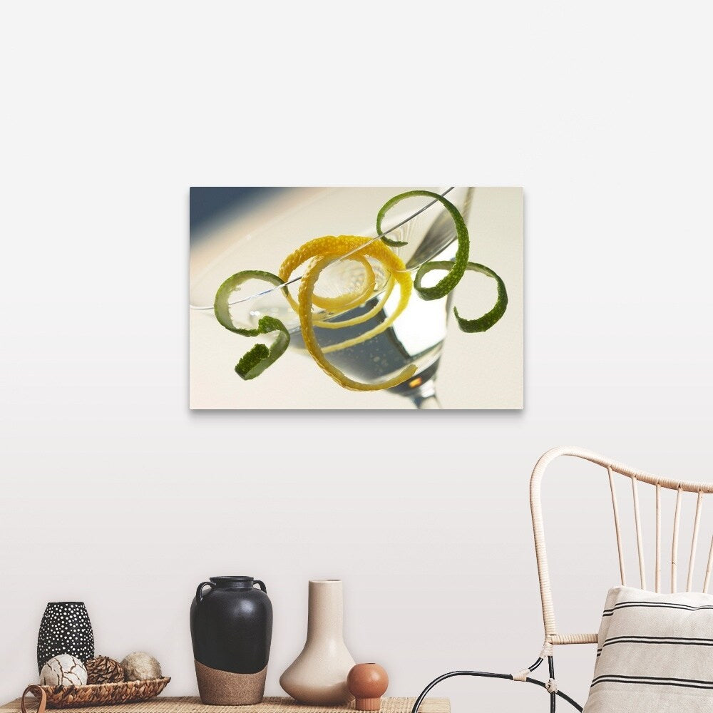 "Martini and with a twist" Canvas Wall Art