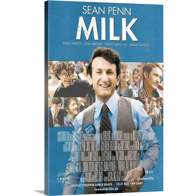 "Milk - Movie Poster - German" Canvas Wall Art