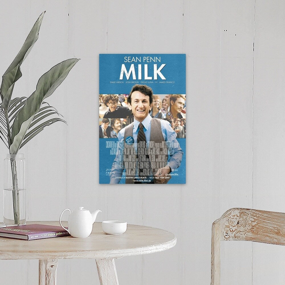 "Milk - Movie Poster - German" Canvas Wall Art