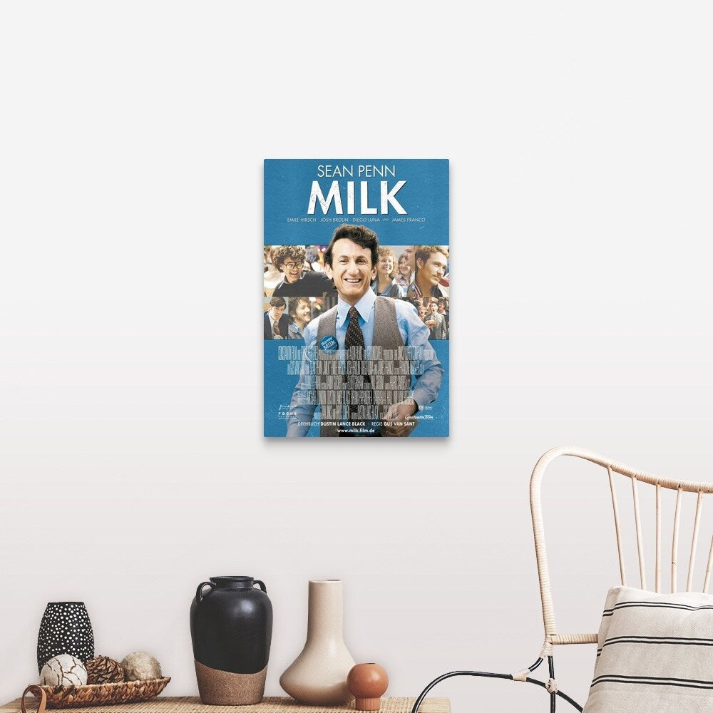 "Milk - Movie Poster - German" Canvas Wall Art