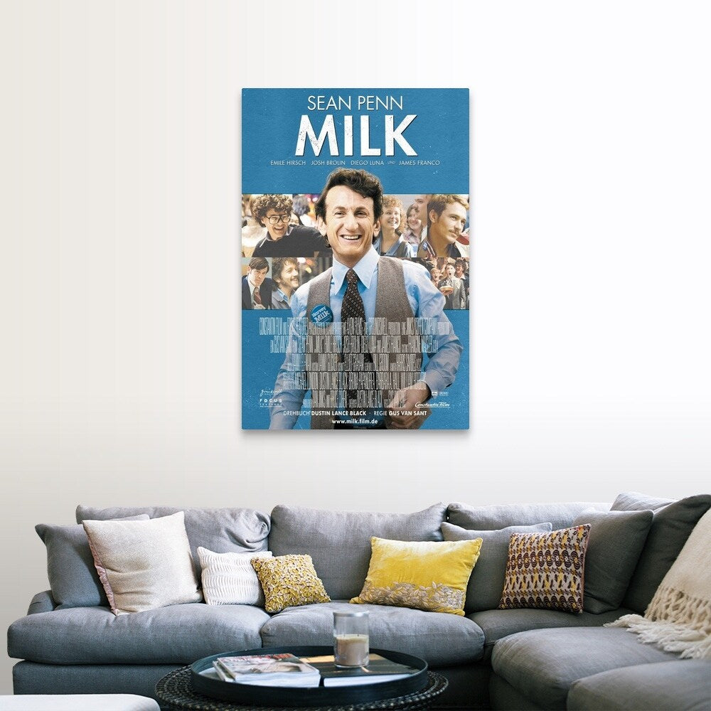 "Milk - Movie Poster - German" Canvas Wall Art