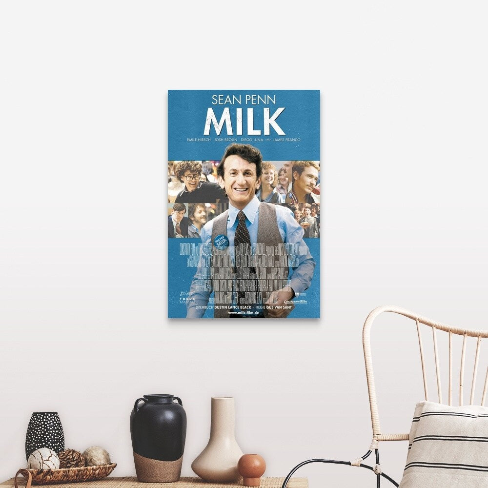 "Milk - Movie Poster - German" Canvas Wall Art