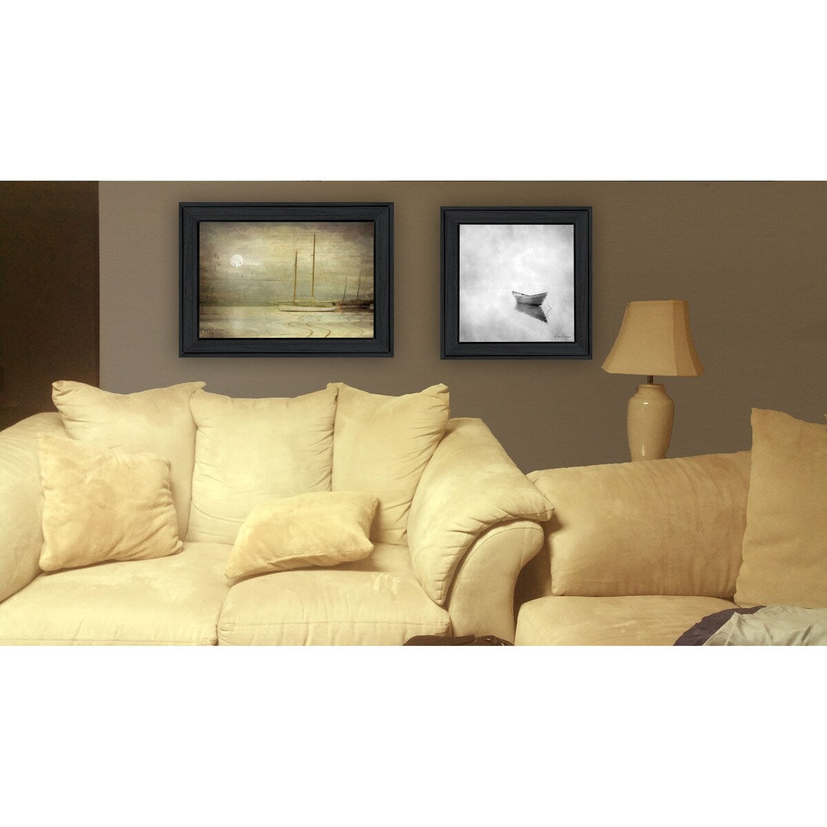 "Misty Seascapes" 2-Piece Vignette by Michael Petrizzo, Black Frame