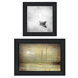 "Misty Seascapes" 2-Piece Vignette by Michael Petrizzo, Black Frame