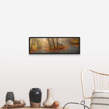 "Monadnock Mountain Road NH" Black Float Frame Canvas Art