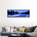 "Moon Banff National Park Alberta Canada" Black Float Frame Canvas Art