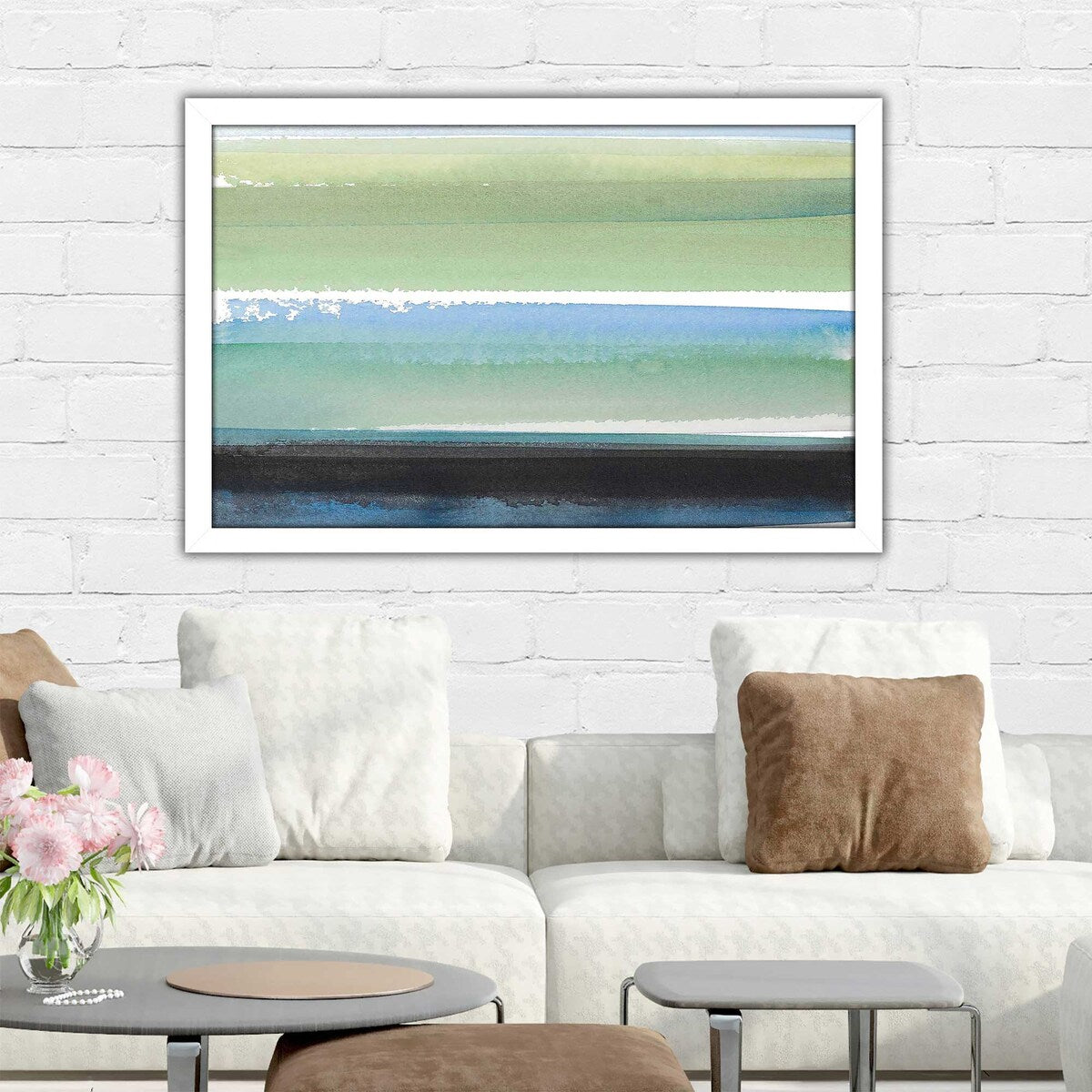 "Morning Pasture Square III (Horizontal)" Print on Acrylic