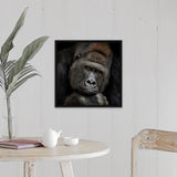 "One Moment In Contact" Black Float Frame Canvas Art