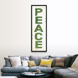 "Peace Christmas" Black Float Frame Canvas Art