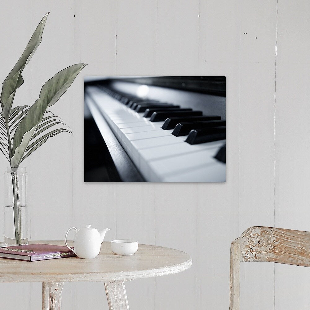 "Piano keys detail." Canvas Wall Art