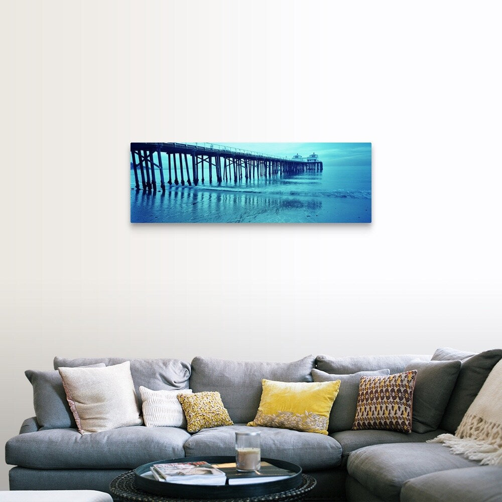 "Pier at sunset, Malibu Pier, Malibu, Los Angeles County, California," Canvas Wall Art