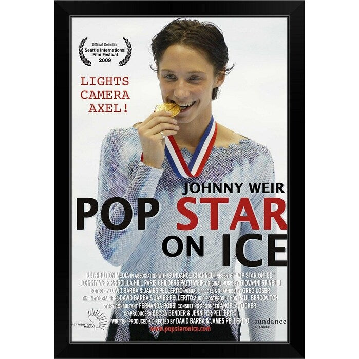 "Pop Star on Ice (2009)" Black Framed Print