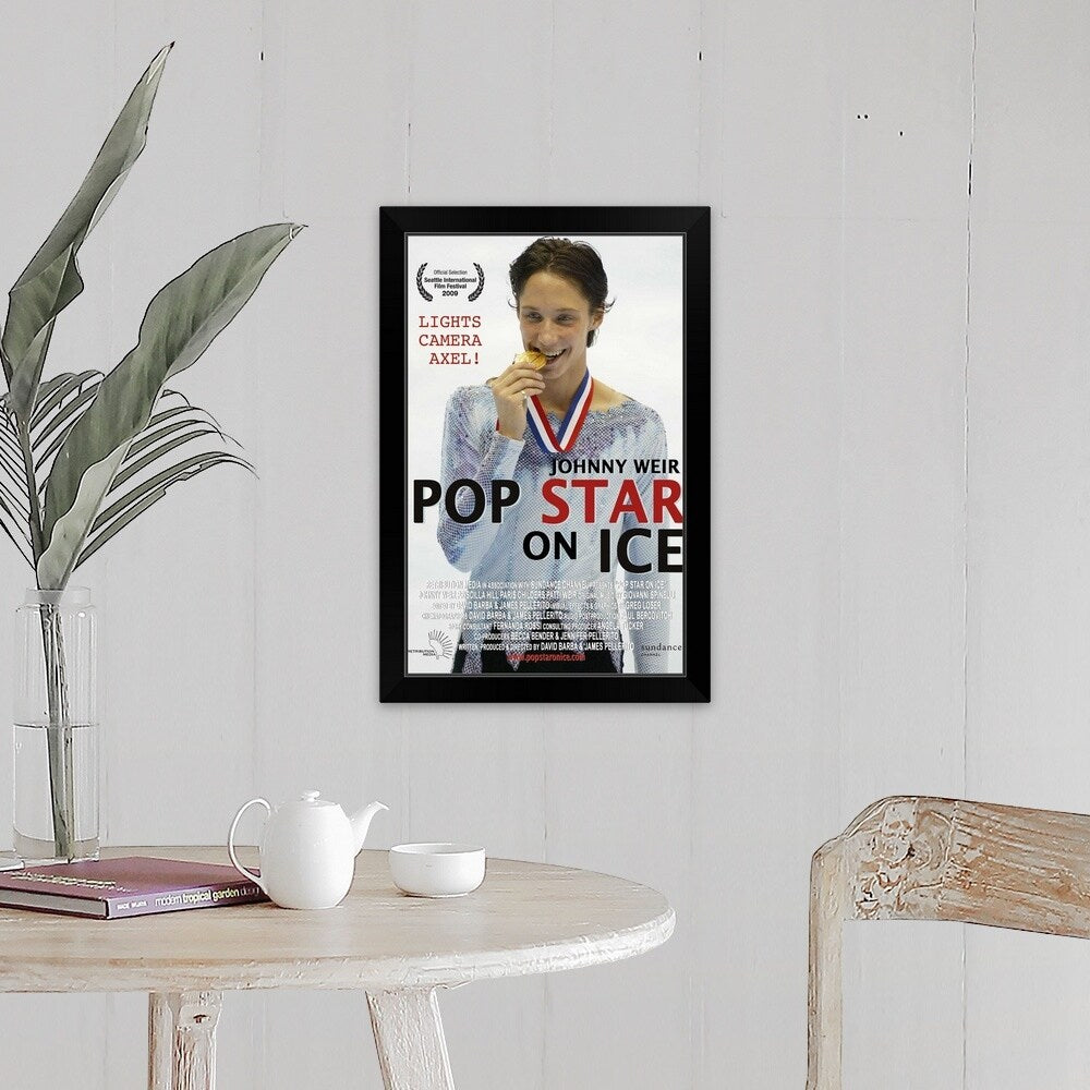 "Pop Star on Ice (2009)" Black Framed Print