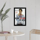 "Pop Star on Ice (2009)" Black Framed Print
