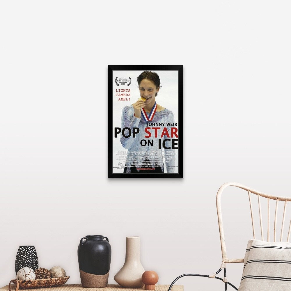 "Pop Star on Ice (2009)" Black Framed Print