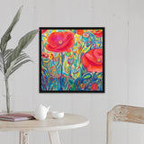 "Poppy Ambrosia" Black Float Frame Canvas Art