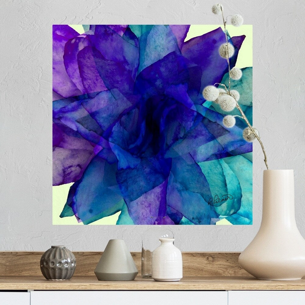 "Purple Blue Teal Paper" Poster Print