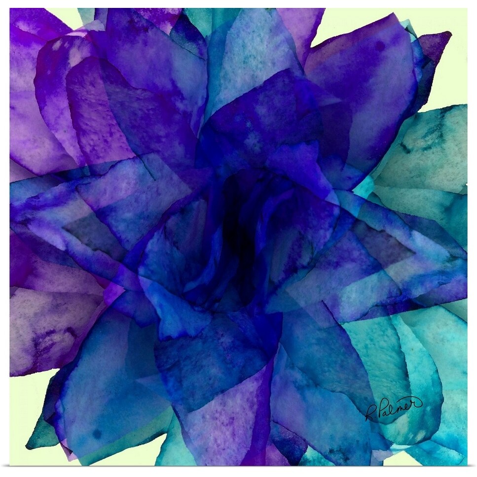 "Purple Blue Teal Paper" Poster Print