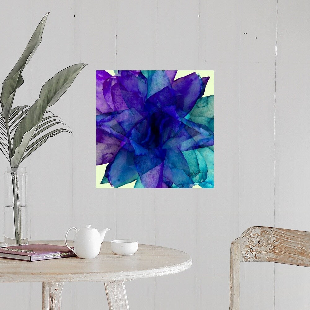 "Purple Blue Teal Paper" Poster Print