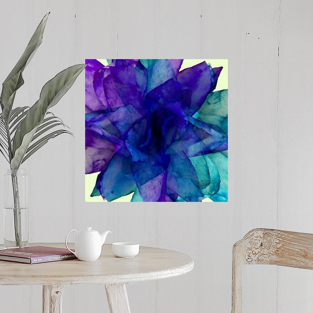 "Purple Blue Teal Paper" Poster Print