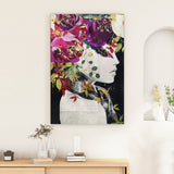 "Purple Rain" Reverse Printed Tempered Glass with Silver Leaf