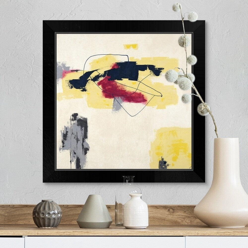 "Quick Intro III" Black Framed Print