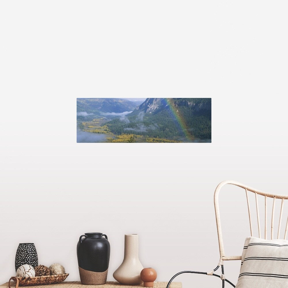 "Rainbow over a valley, Conejos County, Colorado" Poster Print