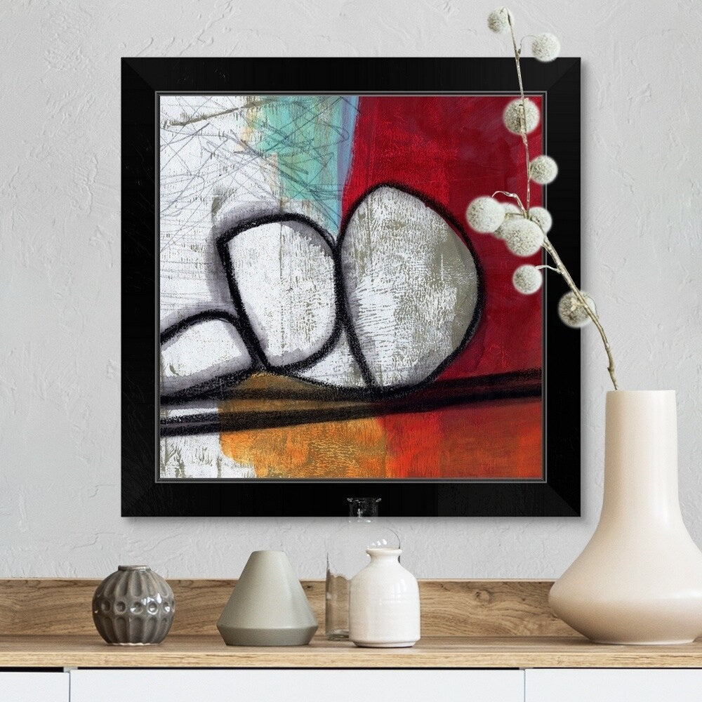 "Red Abstract" Black Framed Print