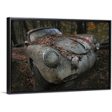 "Red Forest" Black Float Frame Canvas Art