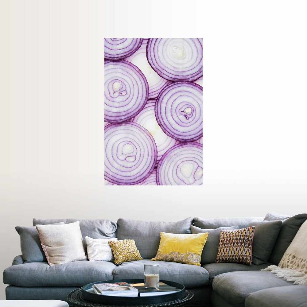 "Red onion slice" Poster Print - Multi