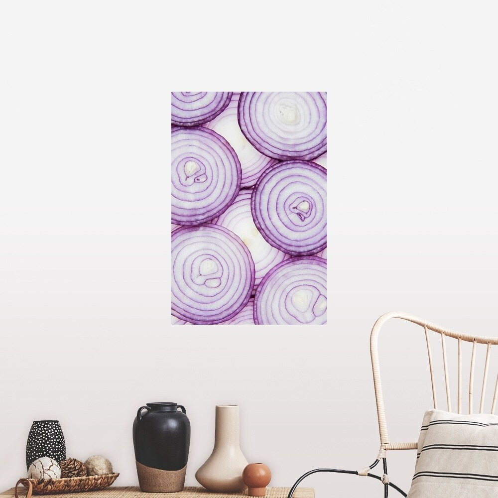 "Red onion slice" Poster Print - Multi