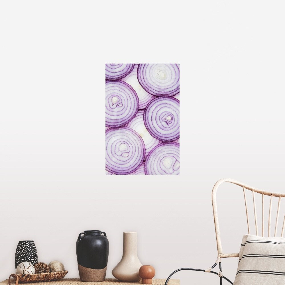 "Red onion slice" Poster Print - Multi