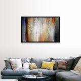"Reminants and Rust" Black Float Frame Canvas Art