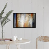 "Reminants and Rust" Black Float Frame Canvas Art