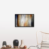 "Reminants and Rust" Black Float Frame Canvas Art
