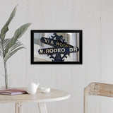 "Rodeo Drive, Beverly Hills sign" Black Framed Print