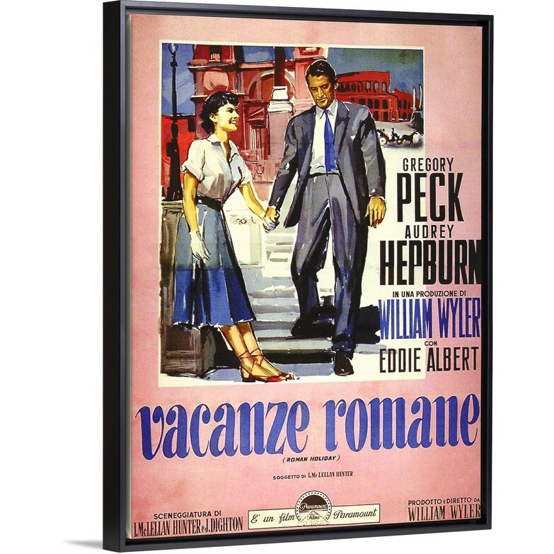 "Roman Holiday (1953)" Black Float Frame Canvas Art