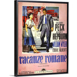 "Roman Holiday (1953)" Black Float Frame Canvas Art