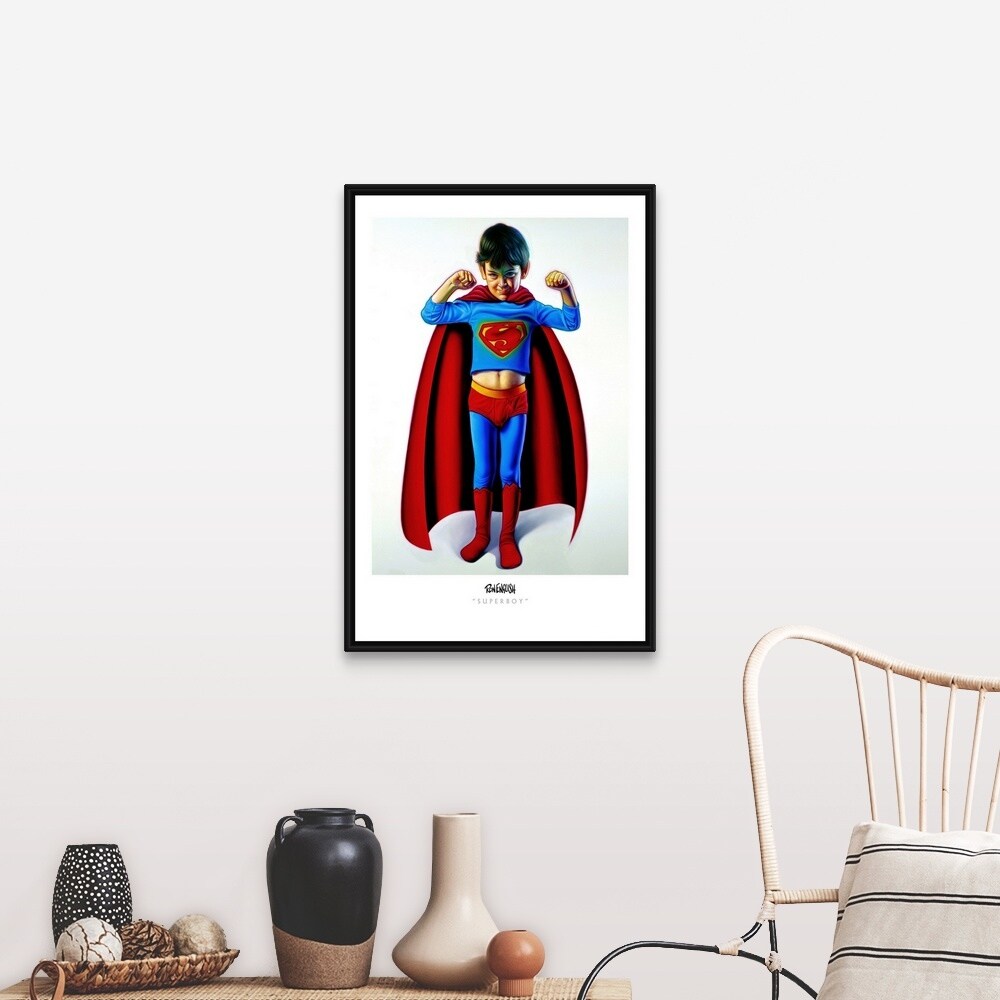 "Ron English ()" Black Float Frame Canvas Art