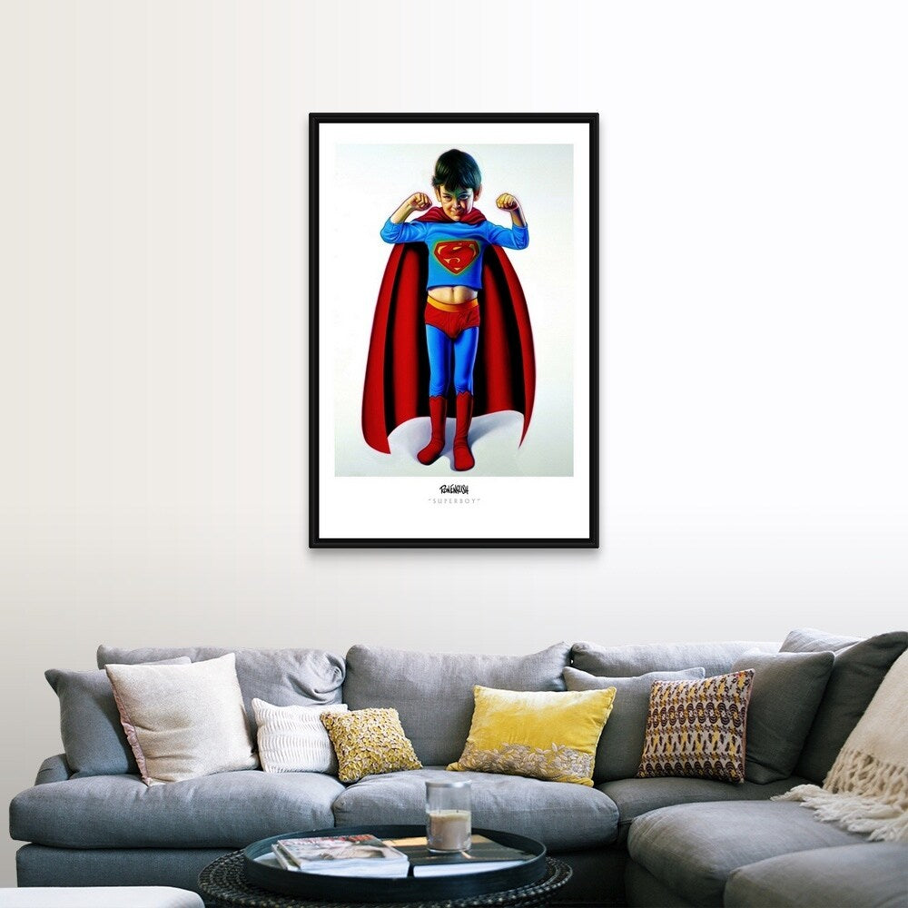 "Ron English ()" Black Float Frame Canvas Art
