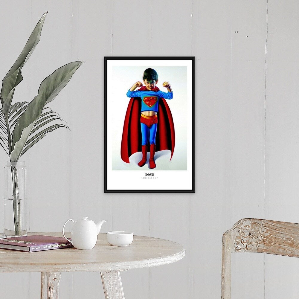 "Ron English ()" Black Float Frame Canvas Art