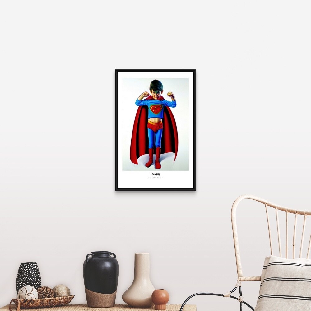"Ron English ()" Black Float Frame Canvas Art