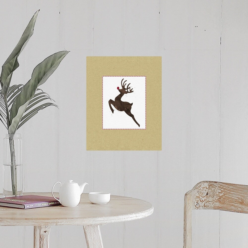 "Rudolph On Kraft" Poster Print - Multi