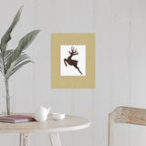 "Rudolph On Kraft" Poster Print - Multi