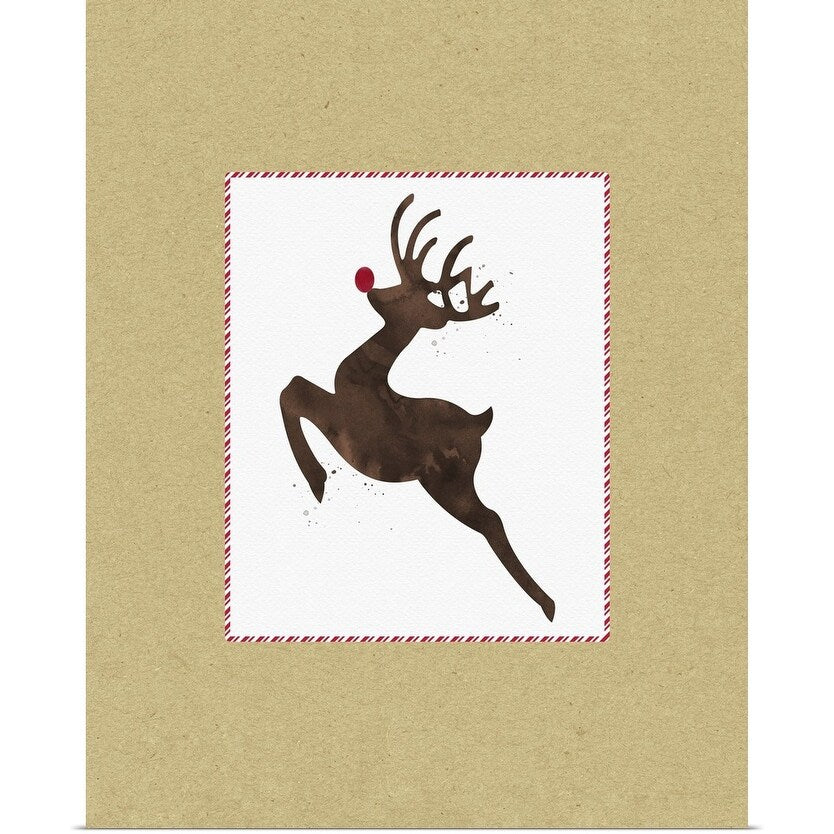 "Rudolph On Kraft" Poster Print - Multi
