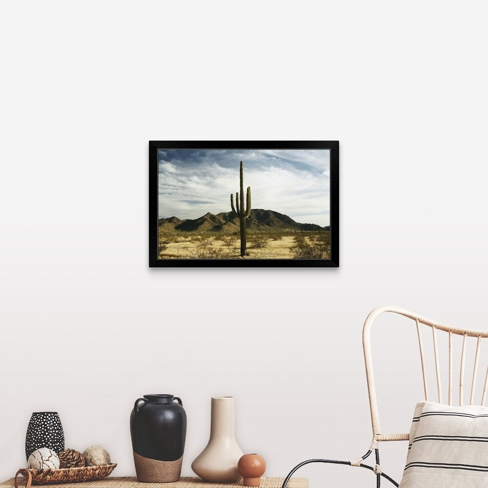 "Saguaro cactus" Black Framed Print